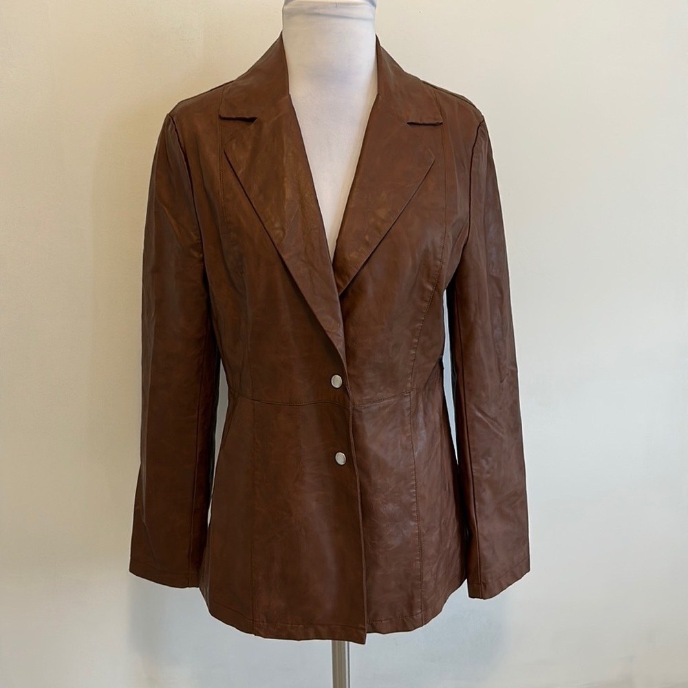 I. Am. Gia Brown Faux Leather Jacket
